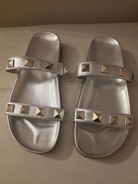 Marc Fisher Silver Sandals
